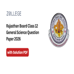 Rajasthan Board Class 12 General Science Question Paper 2026 with Solution Pdf